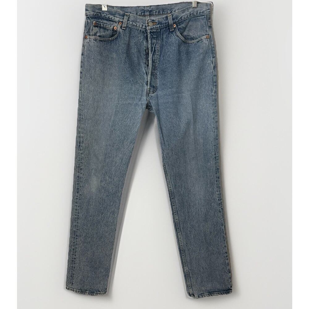 Vintage Levi's 501 Jeans Men's Blue Orginal Fit Denim Button Fly 2004 Size 38x34